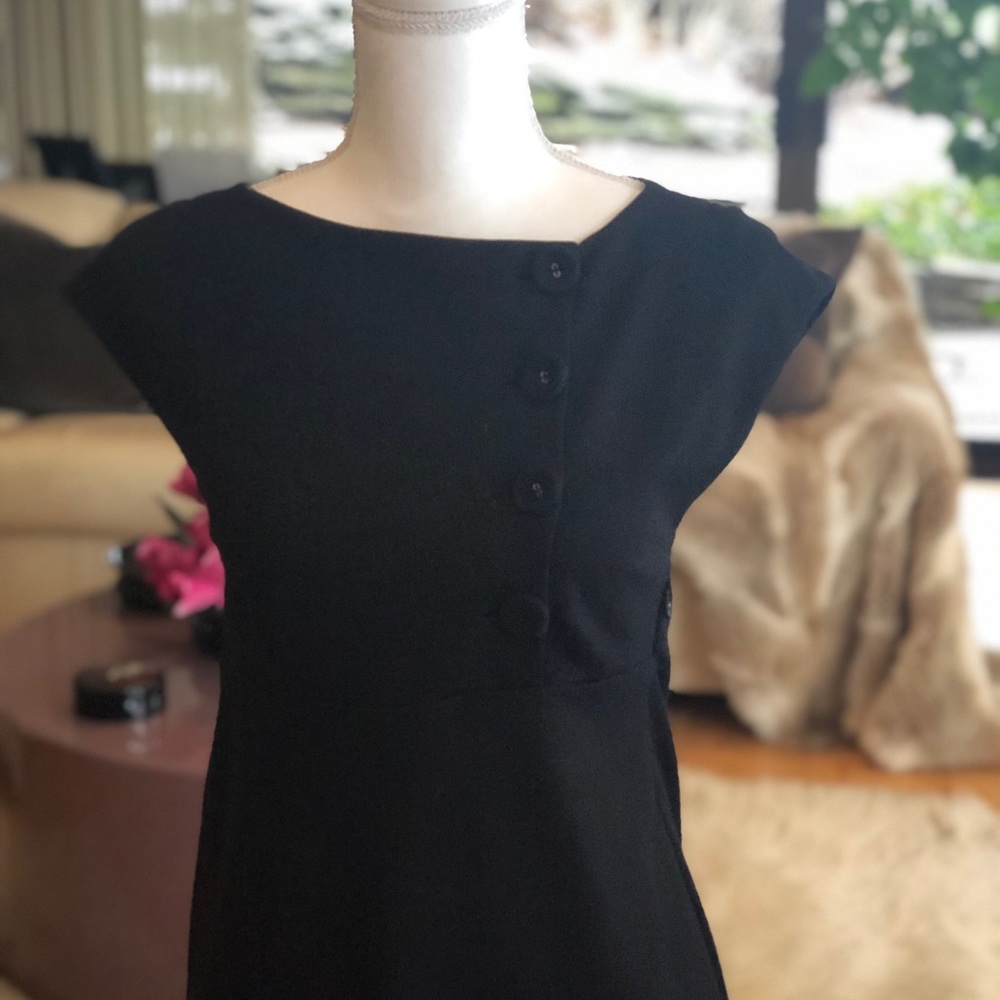 Cynthia Steffe Black Button Closure Dress